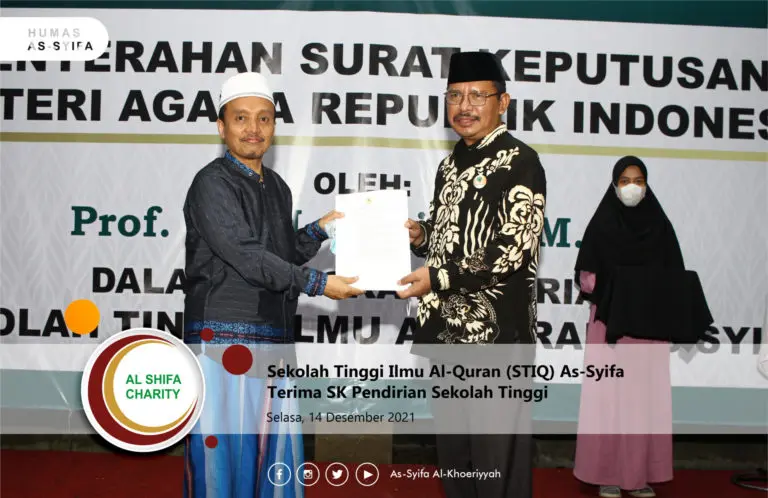 STIQ As-Syifa Terima SK Pendirian Sekolah Tinggi